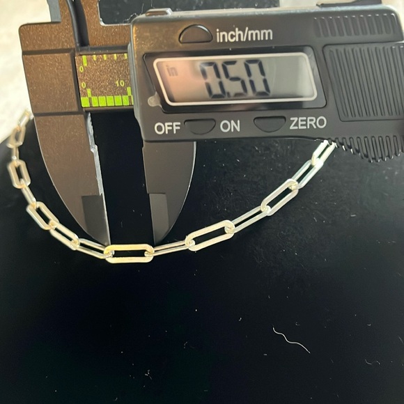 Paolo Romeo Made in Italy Sterling Silver paper clip necklace, 15-16 inches - Picture 16 of 16